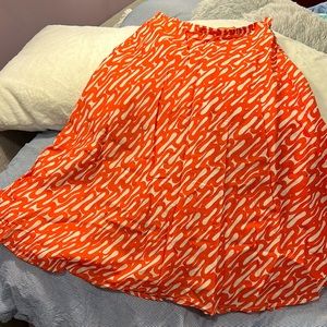 Chico’s Skirt Coral and Ivory/Cream White Size 0